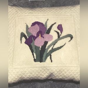 NEW UNOPENED Designers LTD purple iris NEEDLEPOINT kit.